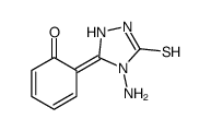 6-(4-amino-5-sulfanylidene-1,2,4-triazolidin-3-ylidene)cyclohexa-2,4-dien-1-one结构式