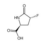 L-Proline, 4-fluoro-5-oxo-, (4R)- (9CI)结构式