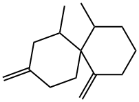 1,11-Dimethyl-5,9-bis(methylene)spiro[5.5]undecane structure