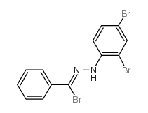 1-[溴(苯基)亚甲基]-2-(2,4-二溴苯基)肼结构式