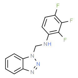 N-(1H-1,2,3-BENZOTRIAZOL-1-YLMETHYL)-2,3,4-TRIFLUOROANILINE Structure