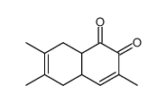 1,2-Naphthoquinone, 4a,5,8,8a-tetrahydro-3,6,7-trimethyl- (8CI) Structure