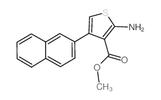 2-AMINO-4-NAPHTHALEN-2-YL-THIOPHENE-3-CARBOXYLIC ACID METHYL ESTER Structure