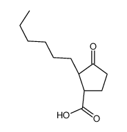 2-Hexyl-3-oxocyclopentanecarboxylic acid structure