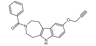 3-Benzoyl-9-(2-propynyloxy)-1,2,3,4,5,6-hexahydro-azepino[4,5-b]indole结构式