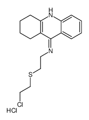 2-(2-chloroethylsulfanyl)ethyl-(1,2,3,4-tetrahydroacridin-9-yl)azanium,chloride Structure