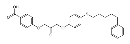 4-[2-oxo-3-[4-(5-phenylpentylsulfanyl)phenoxy]propoxy]benzoic acid结构式