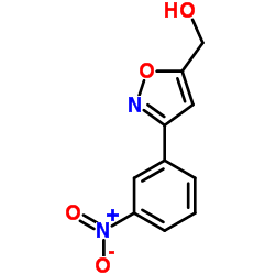 3-(3-硝基苯基)-5-异噁唑甲醇结构式