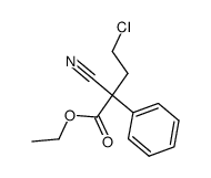 ethyl 4-chloro-2-cyano-2-phenylbutyrate结构式