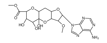 (11R)-11-C-(6-Amino-9H-purin-9-yl)-2,6:8,11-dianhydro-10-O-methyl-7-deoxy-α-L-ido-D-lyxo-5-undecoulo-5,9-pyranosonic acid methyl ester结构式