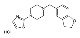 1-[(2,3-dihydro-5-benzofuranyl)methyl]-4-thiazol-2-ylpiperazinium chloride Structure