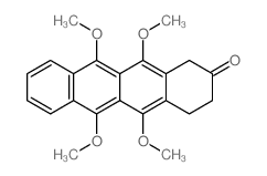 5,6,11,12-tetramethoxy-3,4-dihydro-1H-tetracen-2-one结构式