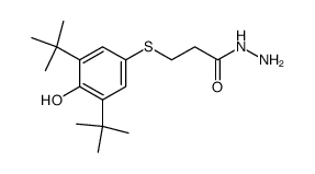 3-[[3,5-bis(1,1-dimethylethyl)-4-hydroxyphenyl]thio]propanoic acid hydrazide Structure