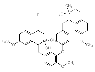 7-methoxy-1-[[4-methoxy-3-[4-[(7-methoxy-2,2-dimethyl-3,4-dihydro-1H-isoquinolin-1-yl)methyl]phenoxy]phenyl]methyl]-2,2-dimethyl-3,4-dihydro-1H-isoquinoline structure