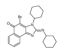 4-bromo-3-cyclohexyl-2-cyclohexylimino-2,3-dihydro-naphtho[1,2-d]imidazol-5-one Structure