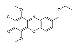 2-chloro-8-(ethoxymethyl)-1,4-dimethoxyphenoxazin-3-one结构式