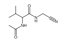 N-(N-Acetyl-DL-valyl)-aminoacetonitril Structure