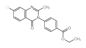 Benzoic acid,4-(7-chloro-2-methyl-4-oxo-3(4H)-quinazolinyl)-, ethyl ester结构式