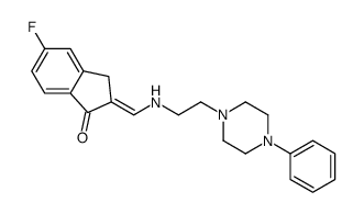 (2E)-5-fluoro-2-[[2-(4-phenylpiperazin-1-yl)ethylamino]methylidene]-3H-inden-1-one结构式