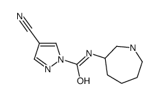 1H-Pyrazole-1-carboxamide,N-1-azabicyclo[3.2.2]non-3-yl-4-cyano-(9CI) structure