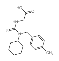 ({[cyclohexyl(4-methylbenzyl)amino]carbonothioyl}amino)acetic acid Structure