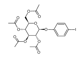 (2,3,4,6-tetra-O-acetyl-β-D-glucopyranosyloxy)-4-iodobenzene Structure