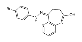 7,8-Dihydro-9-[2-(4-bromophenyl)hydrazone]-5H-pyrido[3,2-b]azepine-6,9-dione结构式