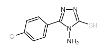 4-氨基-3-(4-氯苯基)-5-疏基-4H-1,2,4-噻唑结构式