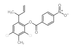 Phenol,2,4-dichloro-3-methyl-6-(1-methyl-2-propen-1-yl)-, 1-(4-nitrobenzoate) picture