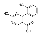 1,2,5,6-TETRAHYDRO-6-(2-HYDROXYPHENYL)-4-METHYL-2-OXO-5-PYRIMIDINECARBOXYLIC ACID structure