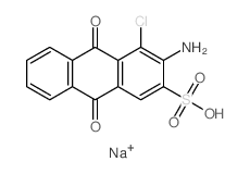 2-Anthracenesulfonicacid, 3-amino-4-chloro-9,10-dihydro-9,10-dioxo-, sodium salt (1:1) structure