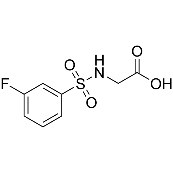 {[(3-氟苯基)磺酰基]氨基}乙酸结构式