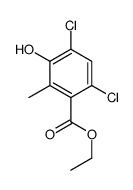 ethyl 4,6-dichloro-3-hydroxy-2-methylbenzoate结构式