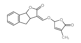 (3Z)-3-[(4-methyl-5-oxo-2H-furan-2-yl)oxymethylidene]-4,8b-dihydro-3aH-indeno[1,2-b]furan-2-one结构式