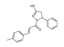 1-[3-(4-methylphenyl)prop-2-enoyl]-5-phenylpyrazolidin-3-one Structure