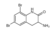 3-amino-6,8-dibromo-3,4-dihydro-1H-quinolin-2-one结构式