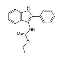 ethyl 2-phenylindole-3-carbamate结构式