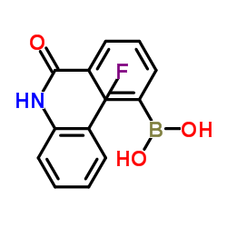 {3-[(2-Fluorophenyl)carbamoyl]phenyl}boronic acid structure