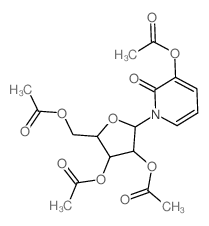 [3,4-diacetyloxy-5-(3-acetyloxy-2-oxo-pyridin-1-yl)oxolan-2-yl]methyl acetate结构式