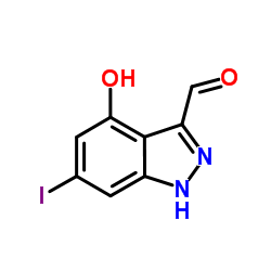 4-Hydroxy-6-iodo-1H-indazole-3-carbaldehyde structure