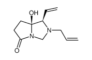 3-allyl-5-hydroxy-4-vinyl-1,3-diazabicyclo<3.3.0>octan-8-one Structure