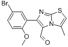 6-(5-bromo-2-methoxyphenyl)-3-methylimidazo[2,1-b]thiazole-5-carboxaldehyde Structure