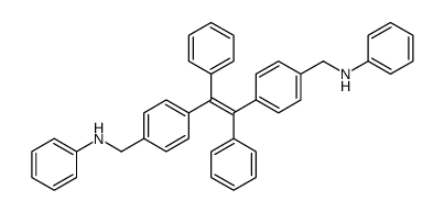 N-[[4-[2-[4-(anilinomethyl)phenyl]-1,2-diphenylethenyl]phenyl]methyl]aniline Structure