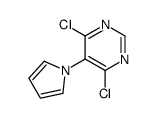 4,6-dichloro-5-pyrrol-1-ylpyrimidine结构式