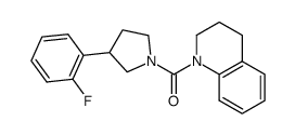 (3,4-Dihydro-2H-quinolin-1-yl)[3-(2-fluorophenyl)pyrrolidin-1-yl]methanone Structure