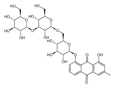 Chrysophanol triglucoside结构式