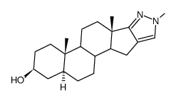 1'-methyl-1'H-androstano[17,16-c]pyrazol-3-ol Structure