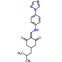 5-Isobutyl-2-({[4-(1H-1,2,4-triazol-1-yl)phenyl]amino}methylene)-1,3-cyclohexanedione结构式