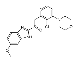 4-[3-chloro-2-[(6-methoxy-1H-benzimidazol-2-yl)sulfinylmethyl]pyridin-4-yl]morpholine Structure