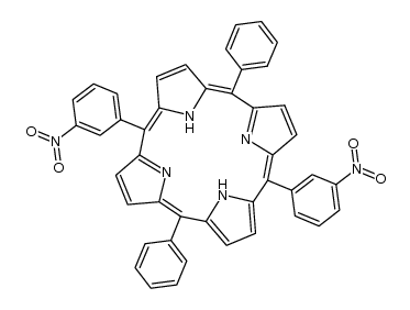 5,15-bis(3-nitrophenyl)-10,20-diphenylporphyrin结构式